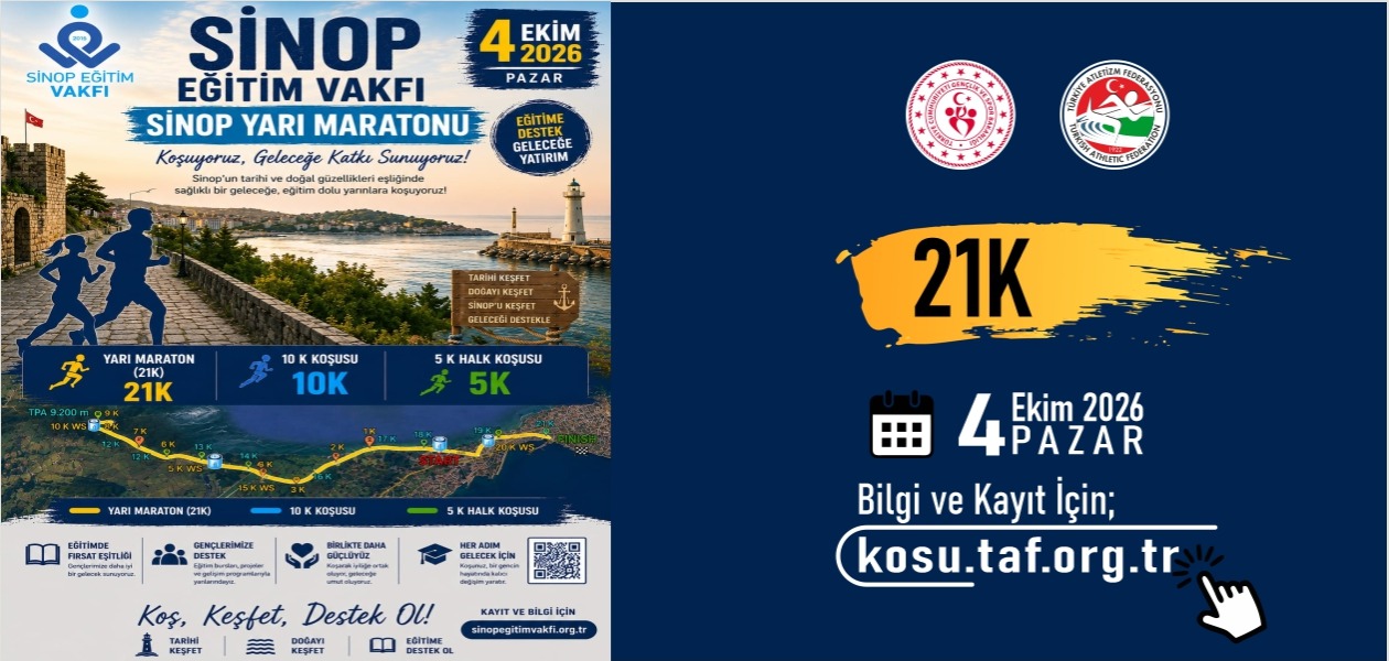 Sinop Eğitim Vakfı Sinop Yarı Maratonu 21K