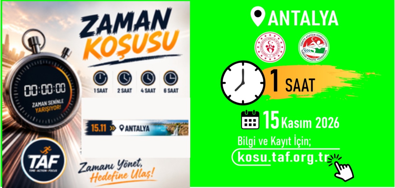 Antalya Zaman Koşusu 1 Saat
